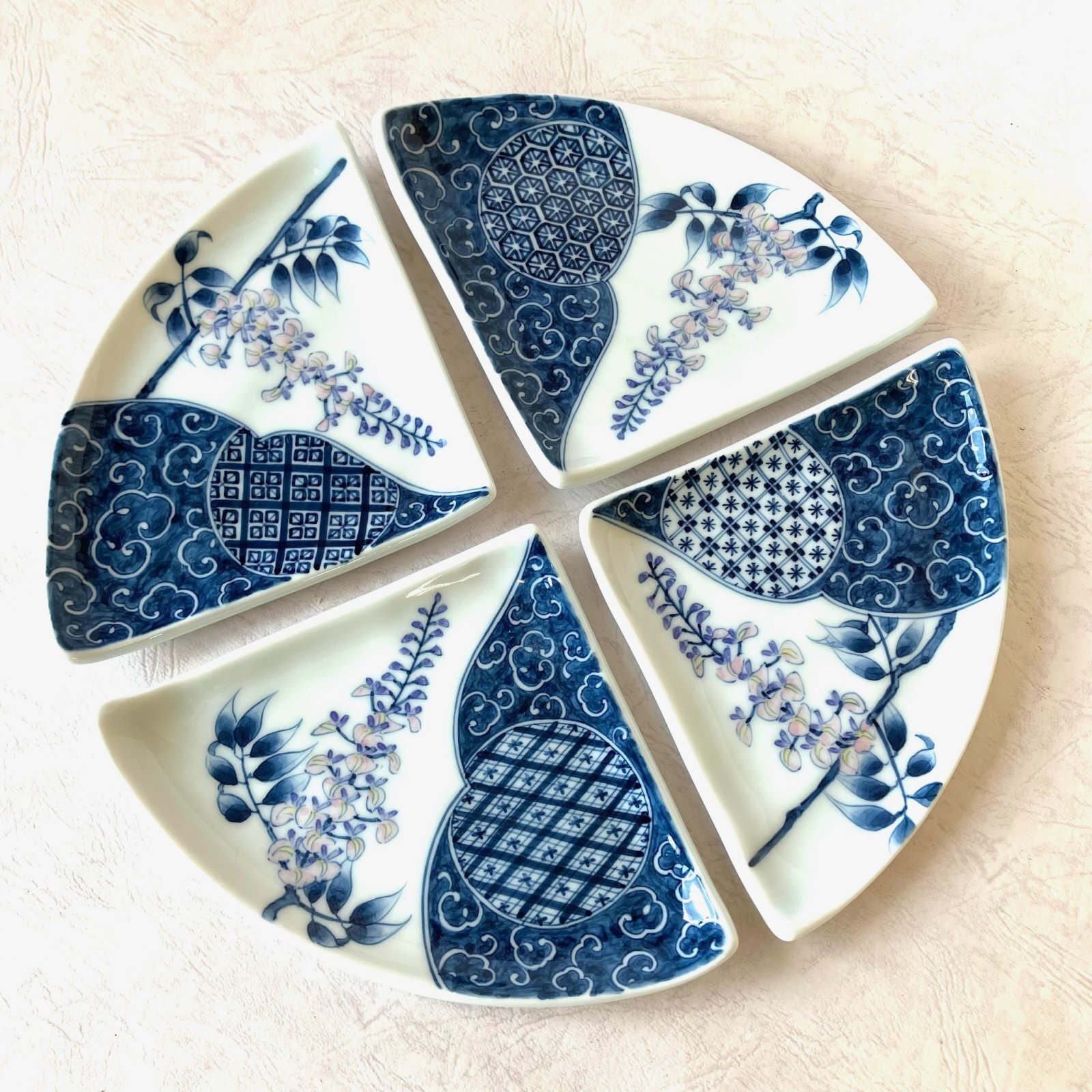 祥瑞藤 扇皿 - 文陽窯